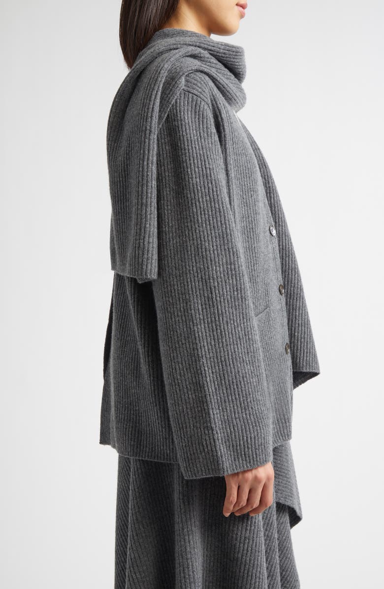 EENK Collared Rib Cardigan, Alternate, color, Grey
