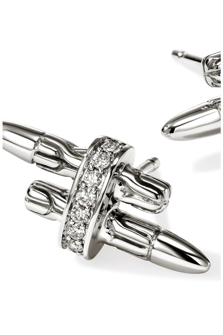 Spear Stud Earrings, Sterling Silver, Alternate, color, SILVER