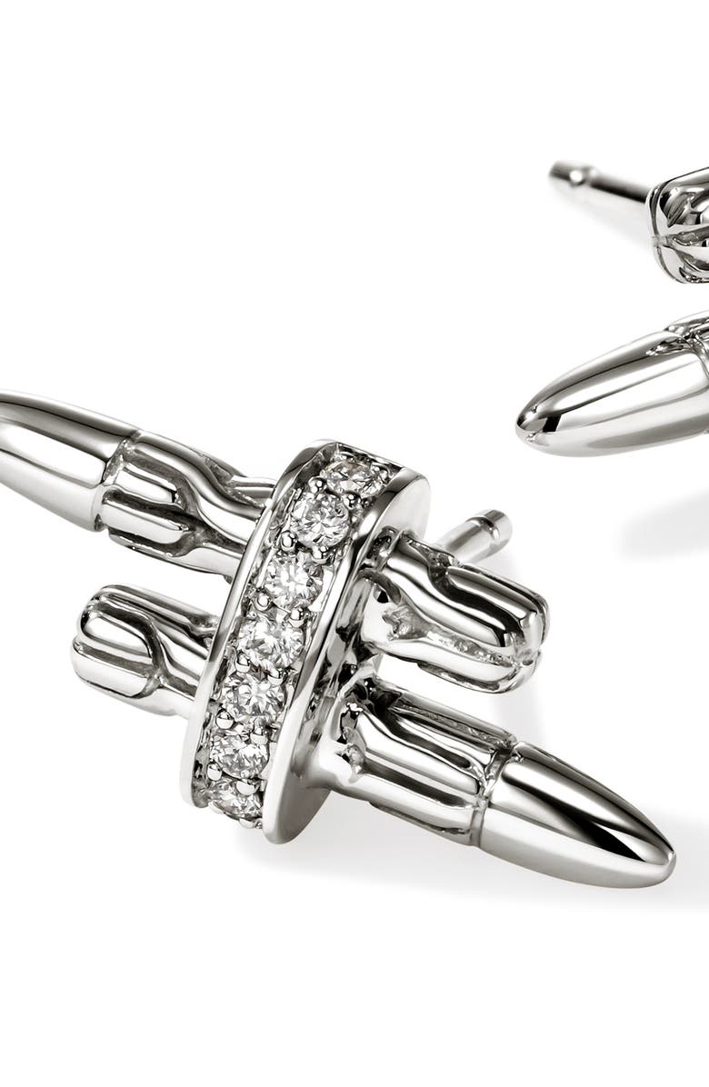 John Hardy SPEAR STUD EARRINGS STERLING, Alternate, color, Silver