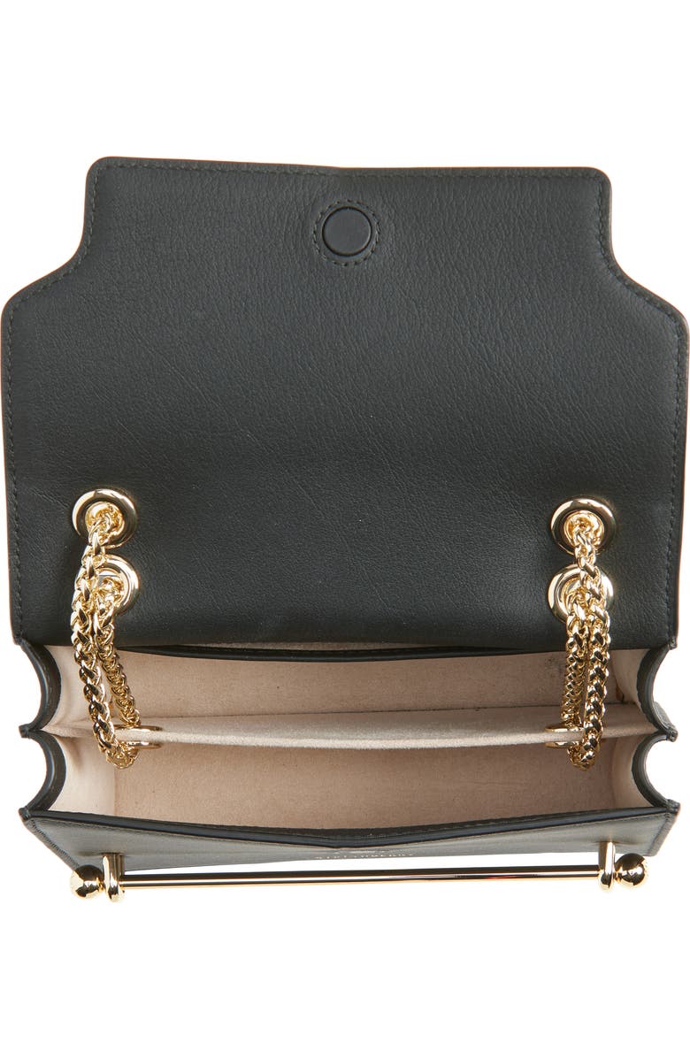 Strathberry Mini East/West Leather Shoulder Bag, Alternate, color, Black