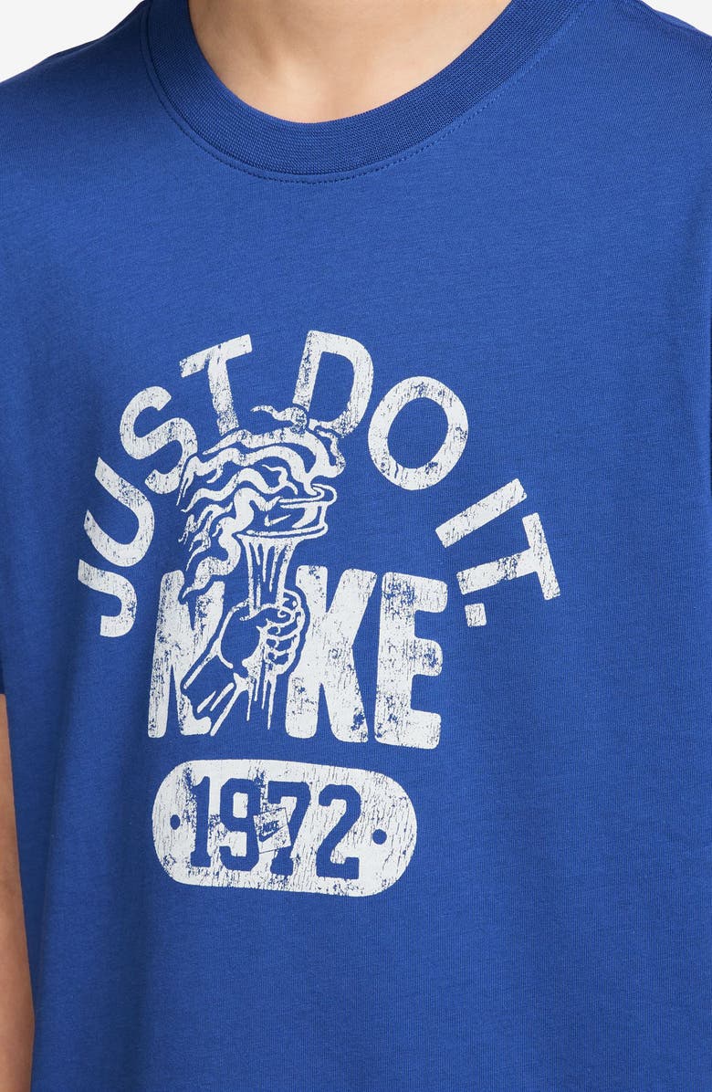 Nike Kids' Sportswear Cotton Graphic T-Shirt, Alternate, color, Game Royal
