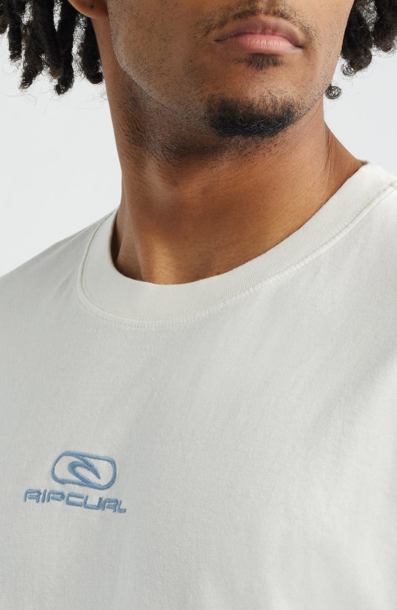 Rip Curl Pill Icon Embroidered Logo T-Shirt, Alternate, color, Bone