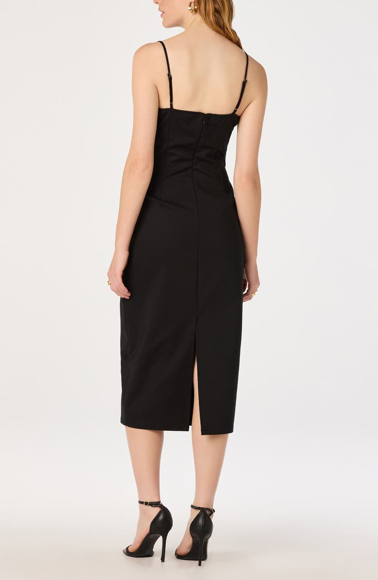ASTR the Label Bea Midi Cocktail Dress, Alternate, color, Black