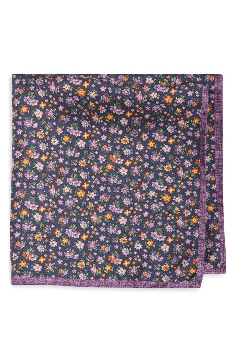 Floral Silk Pocket Square