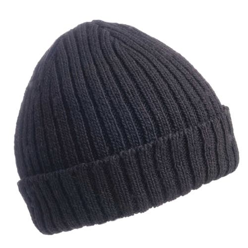 Nirvanna Designs Clyde Rib Fold Cap In Black