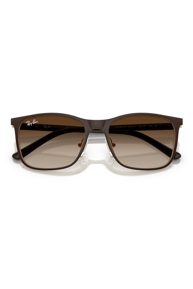 48mm Gradient Square Sunglasses, Alternate, color, BROWN GRADIENT