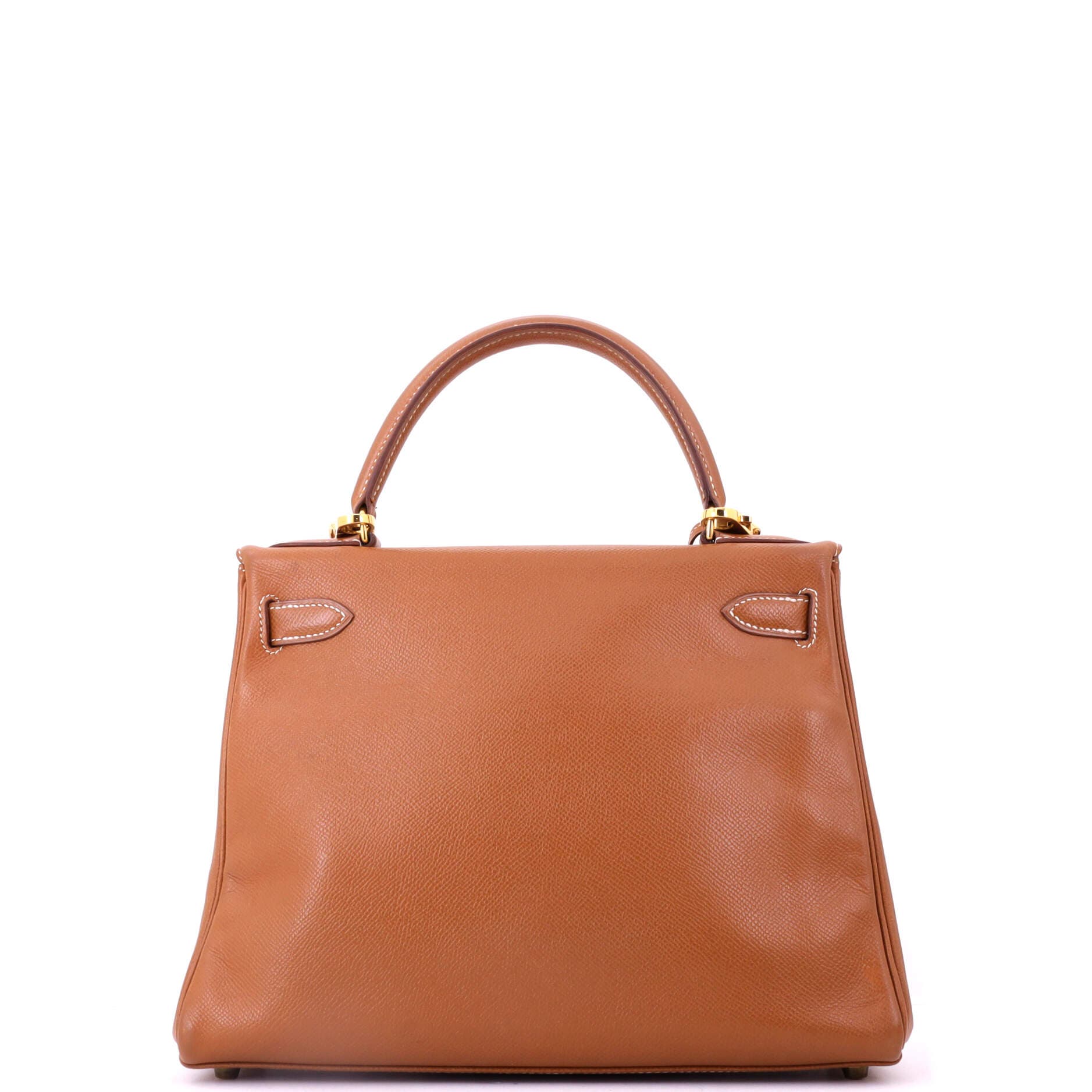 Pre-Owned Hermes Kelly Handbag Brown Courchevel with Gold Hardware 28, Alternate, color, Gold