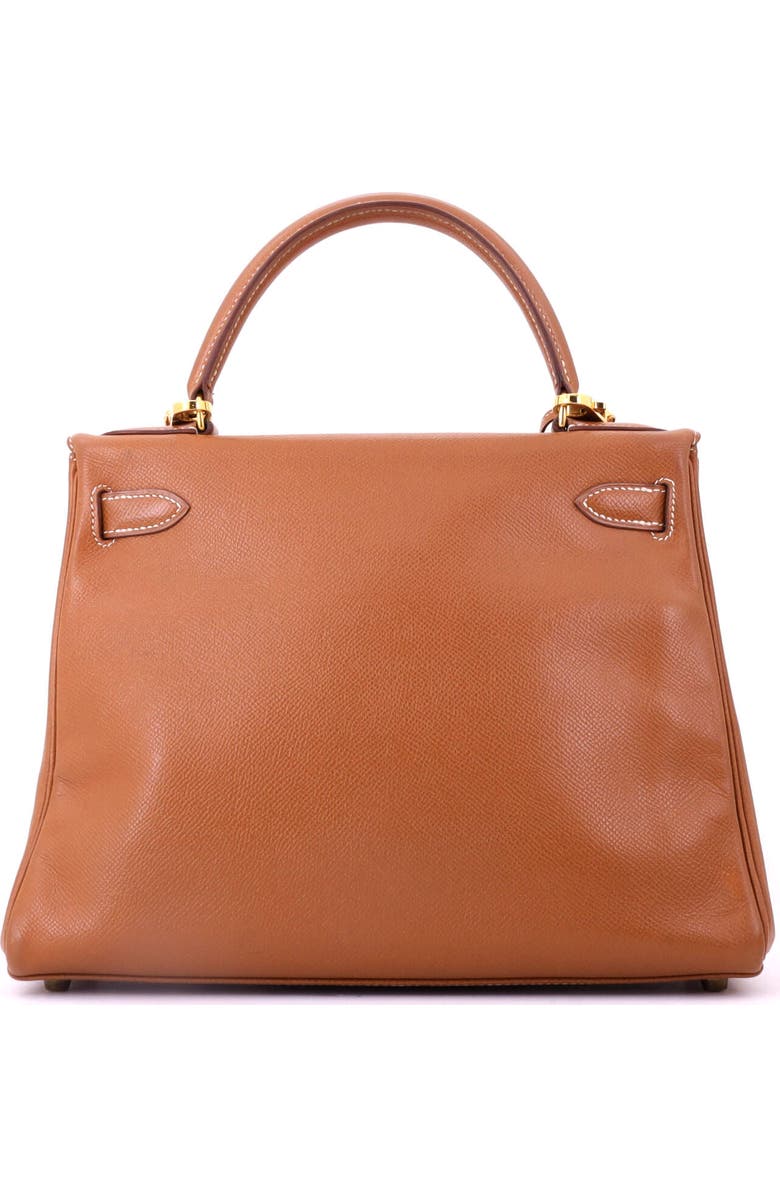 Pre-Owned Hermes Kelly Handbag Brown Courchevel with Gold Hardware 28, Alternate, color, Gold