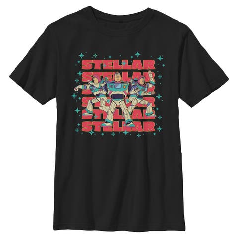 Boy's Toy Story 5 Stellar Stars Buzz  Graphic T-Shirt