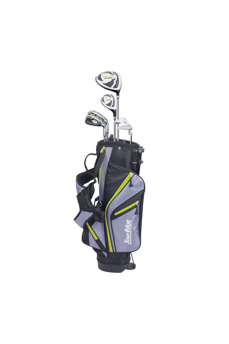 Hot Launch 7-10 yrs Green Junior Complete Golf Set - Green / Right Hand, Main, color, Black