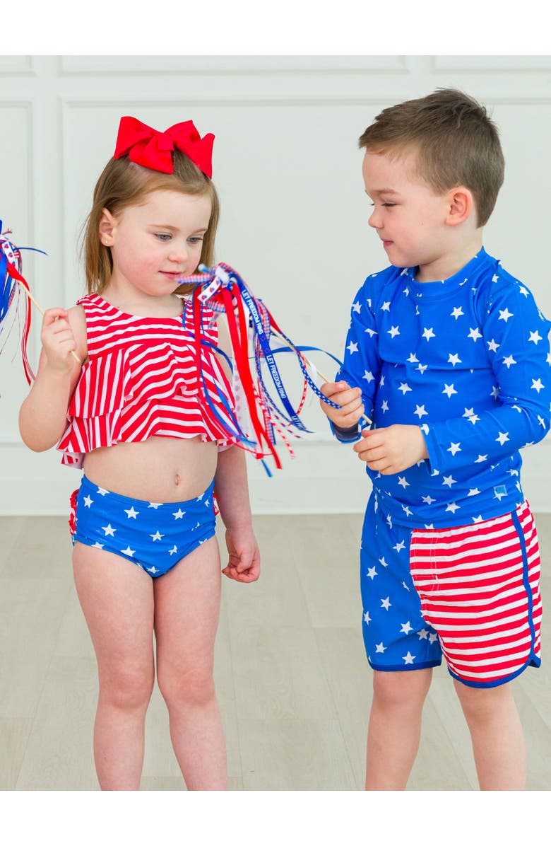 RuffleButts Girls Flounce Bikini, Alternate, color,