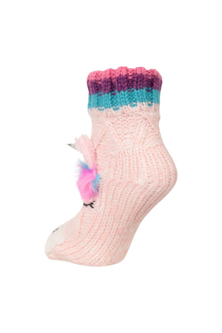 Childrens/Kids Unicorn Slip Resistant Socks, Alternate, color, Pink and Blue