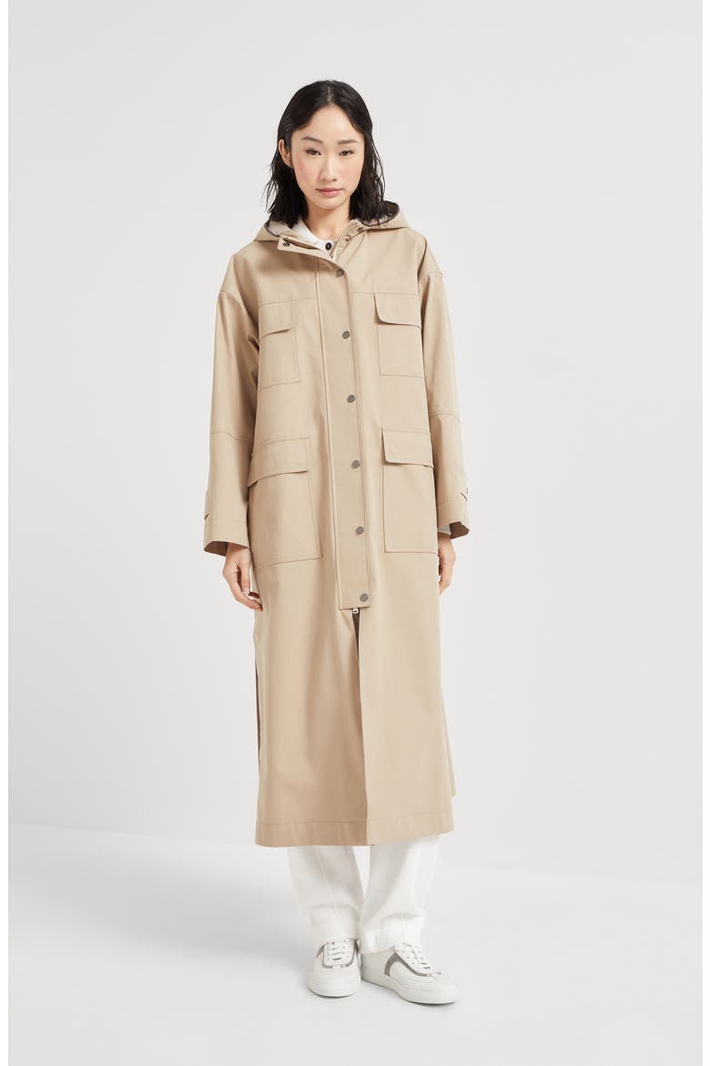 Parka with monili, Alternate, color, Beige