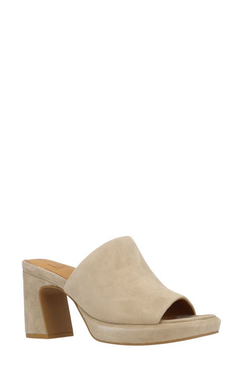 Kashi Leather Peep Toe Mule