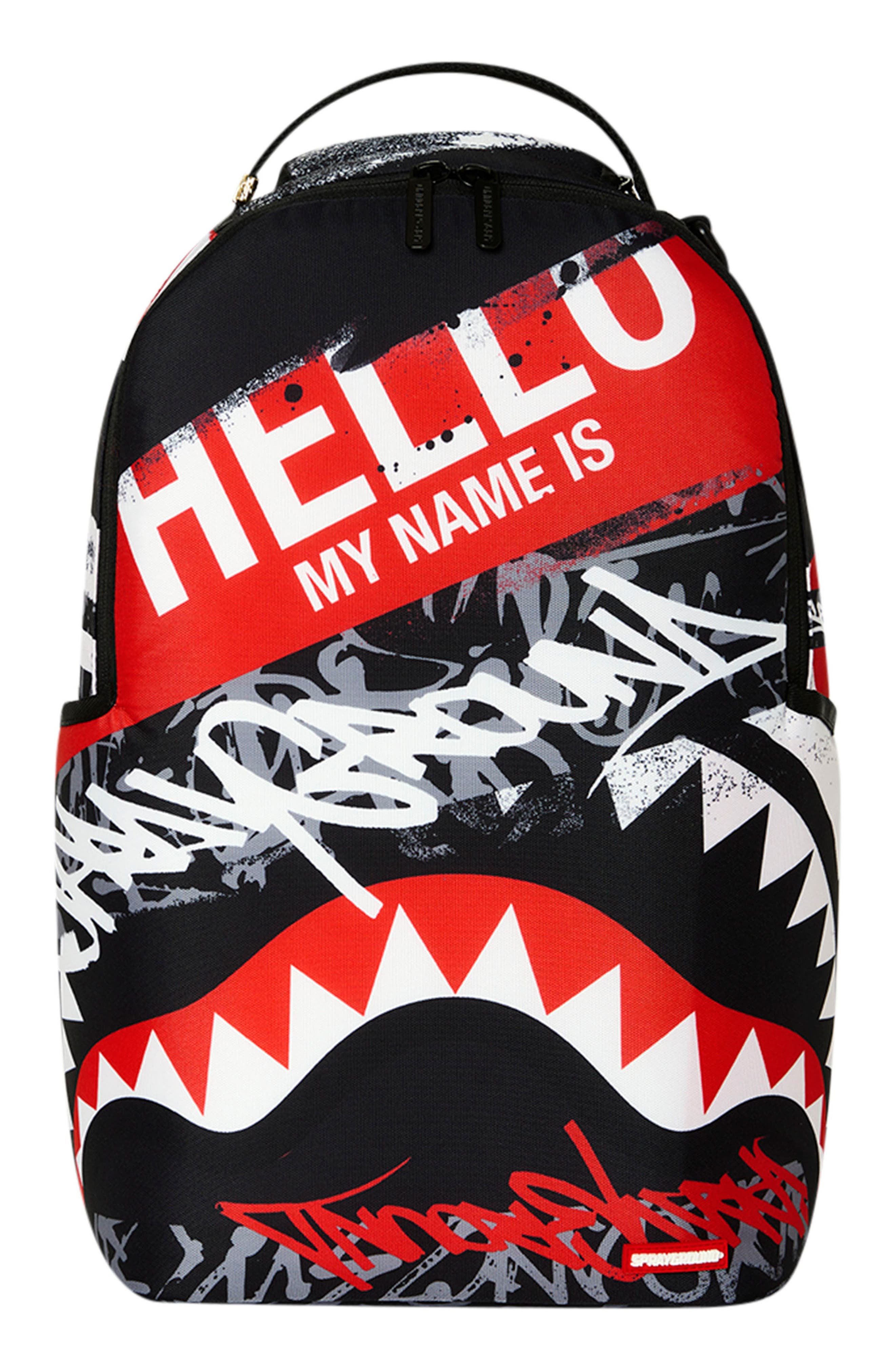 Sprayground Hello My Name Is Graffiti Backpack, Main, color, Assorted