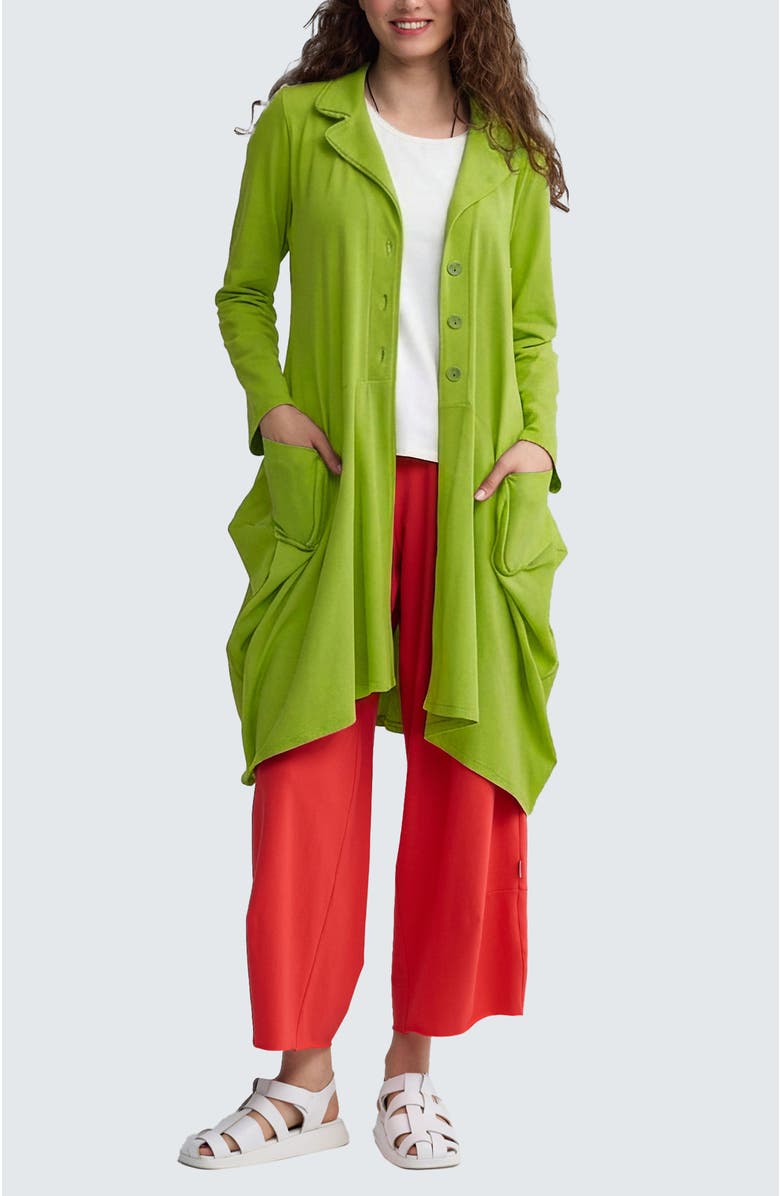 LUUKAA Liora Voluminous Jersey Jacket, Alternate, color, Lime