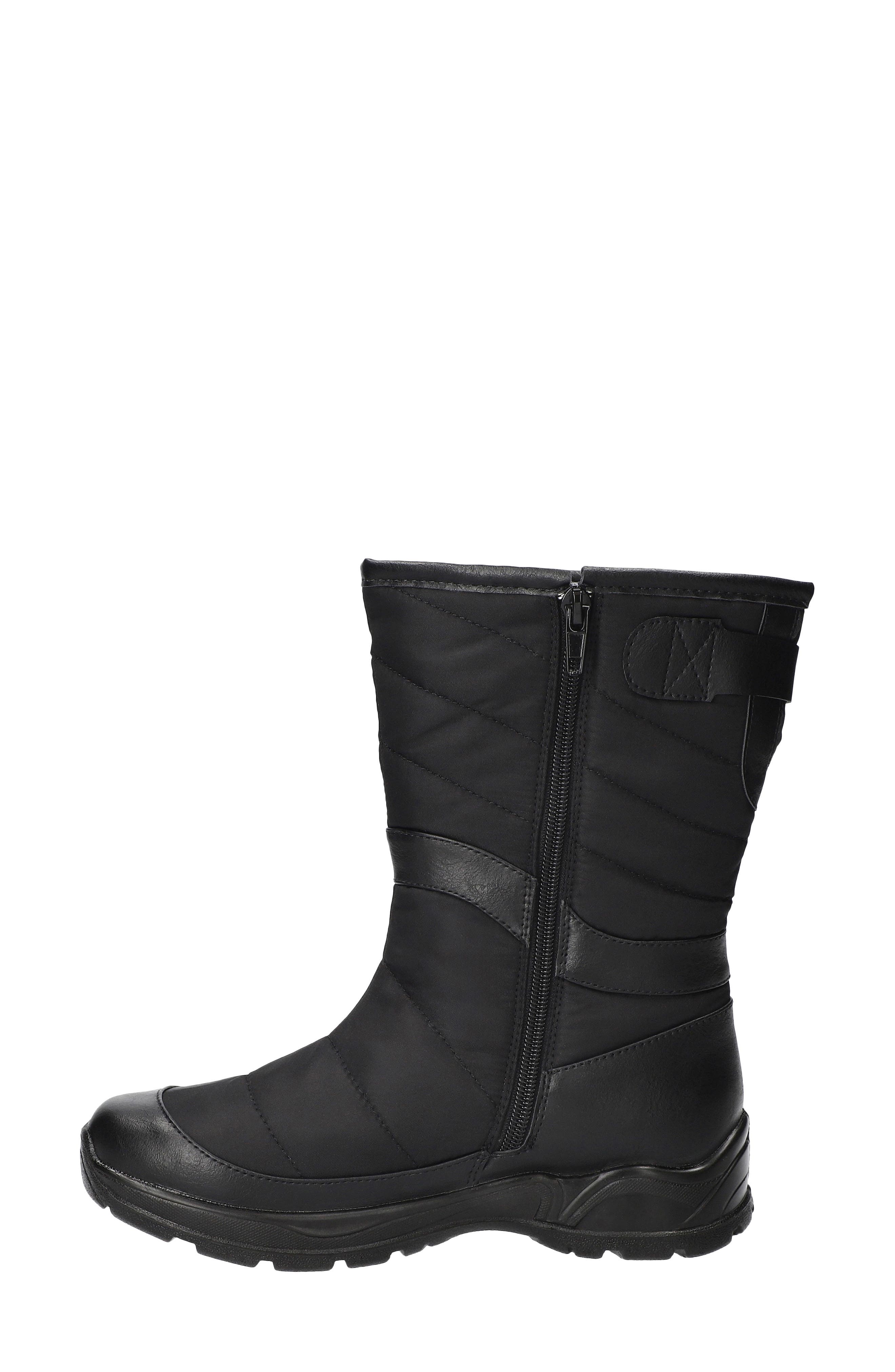 Bella Vita Quilted Waterproof Boot, Alternate, color, Black