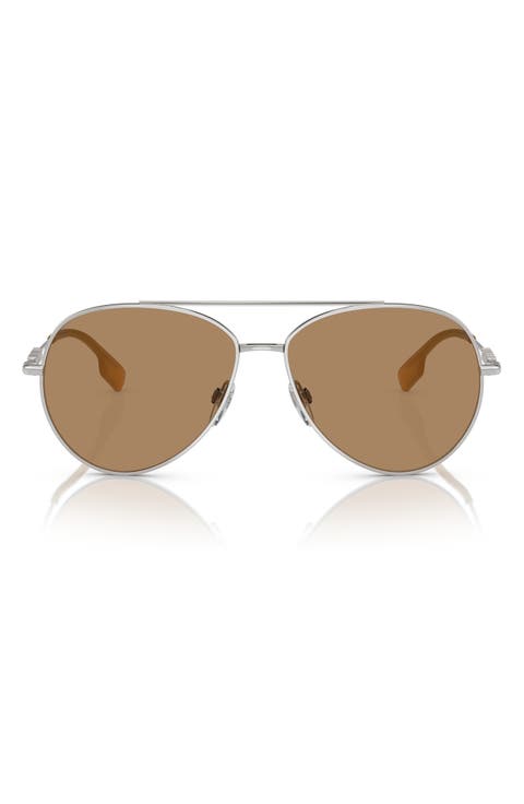 58mm Polarized Aviator Sunglasses
