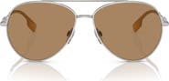 Burberry 58mm Polarized Aviator Sunglasses
