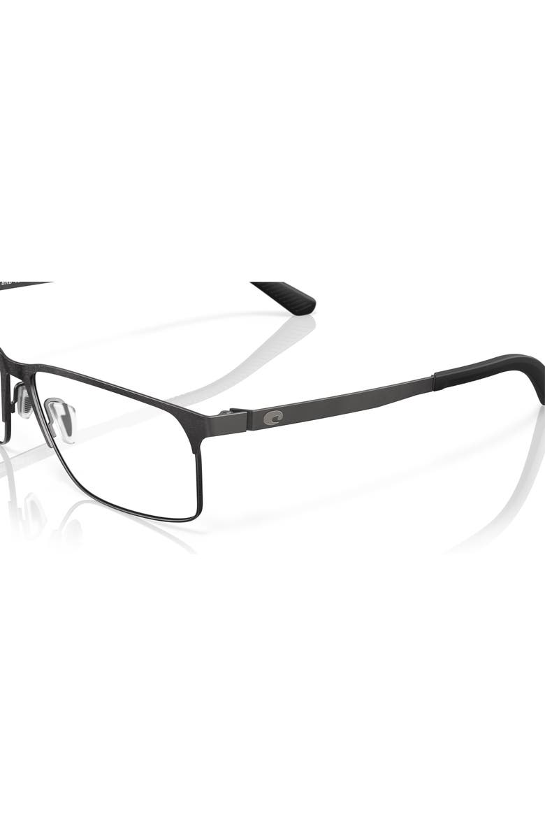 Costa 56mm Rectangle optical glasses, Alternate, color, Black