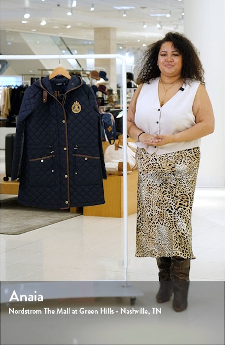 Crest Logo Quilted Coat, sales video thumbnail