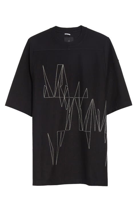 x Rick Owens Jumbo Embroidered Cotton T-Shirt