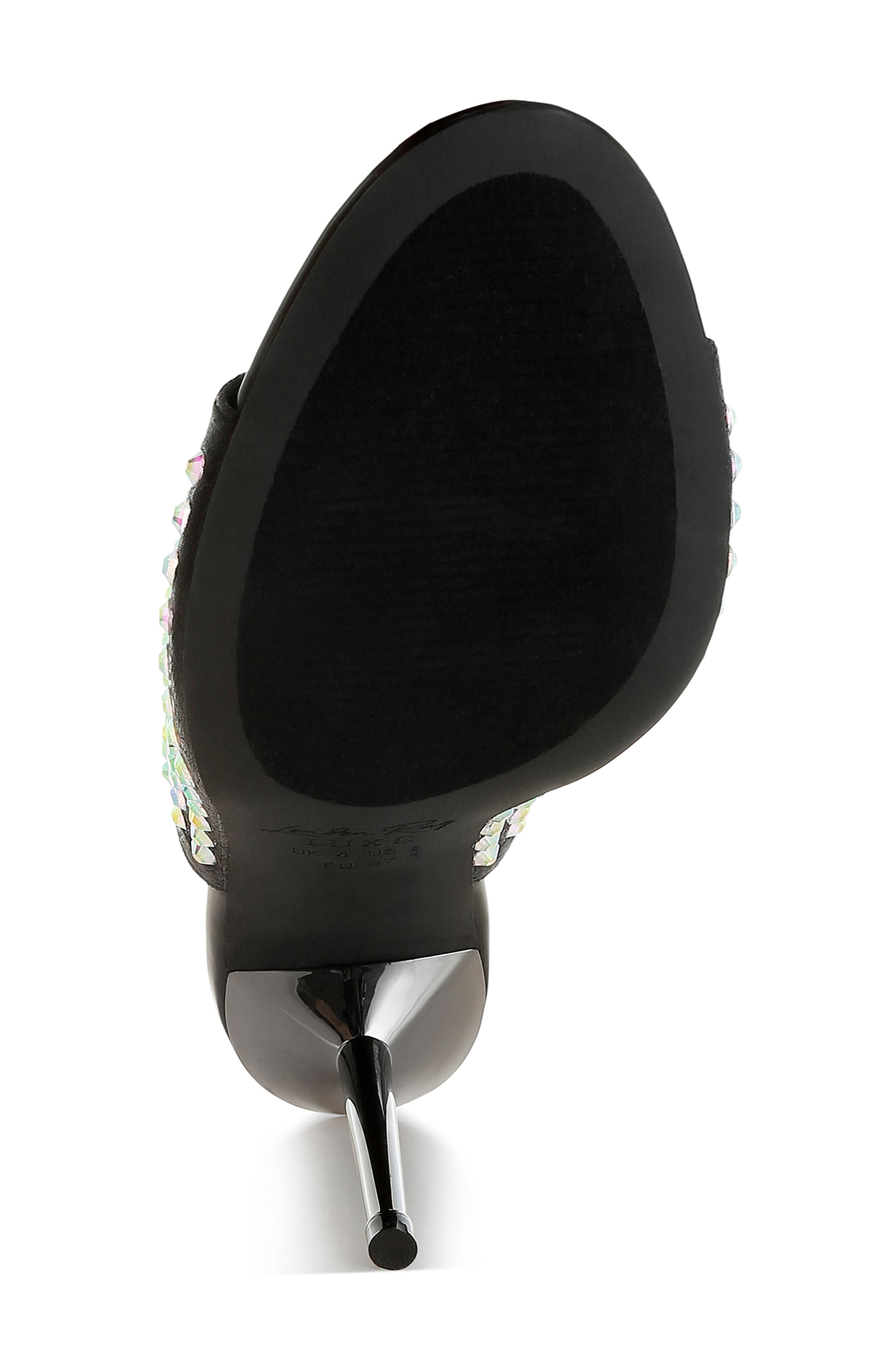 LONDON RAG Farasha Rhinestone Pump Sandal, Alternate, color, Black