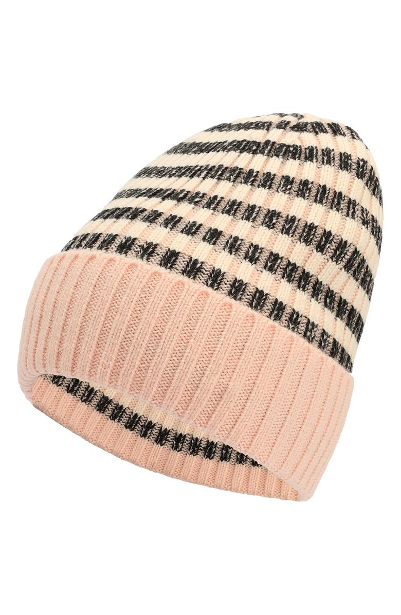 Kate Spade New York Stripe Cuff Beanie, Alternate, color, Pink Multi