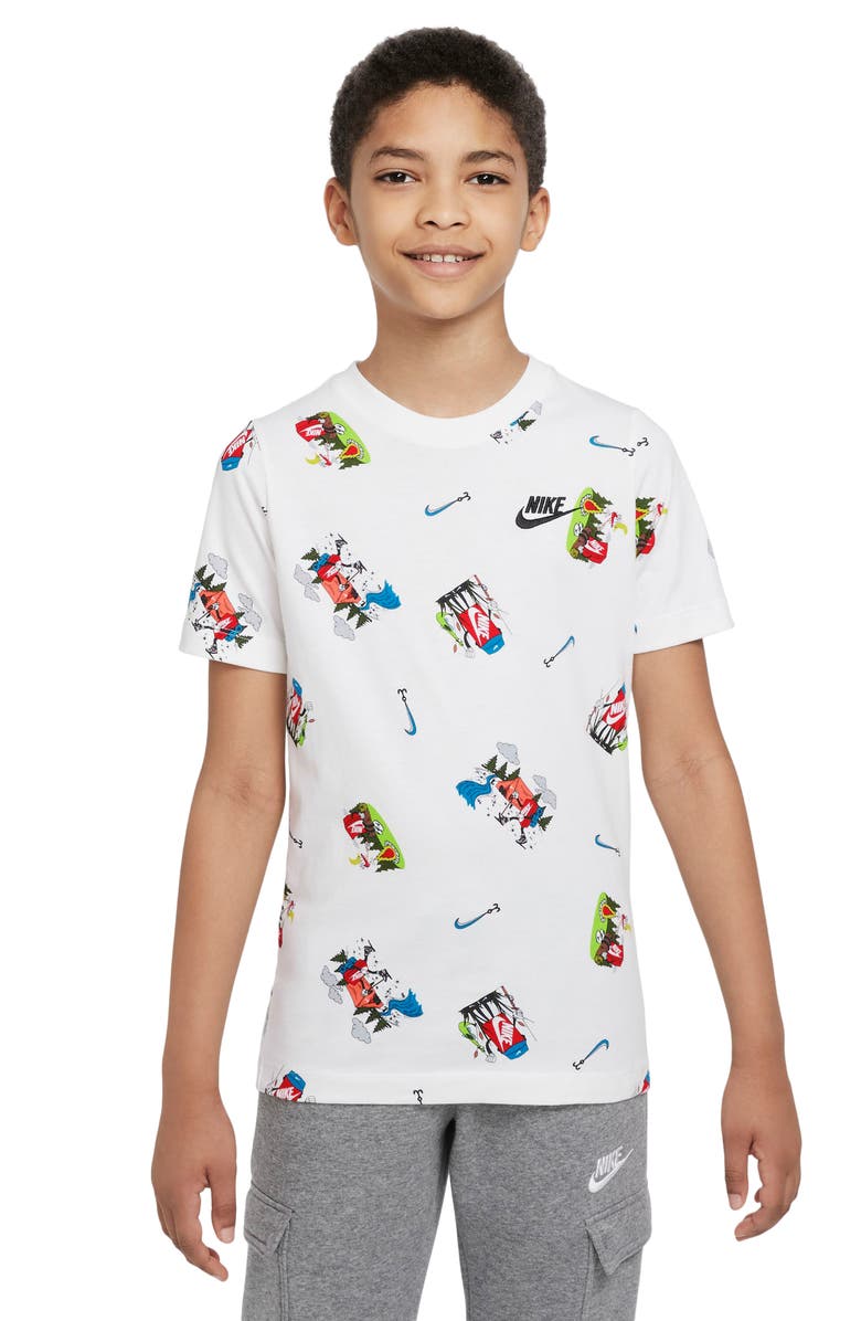 Nike Kids' Sportswear Cotton Graphic Tee, Main, color, 