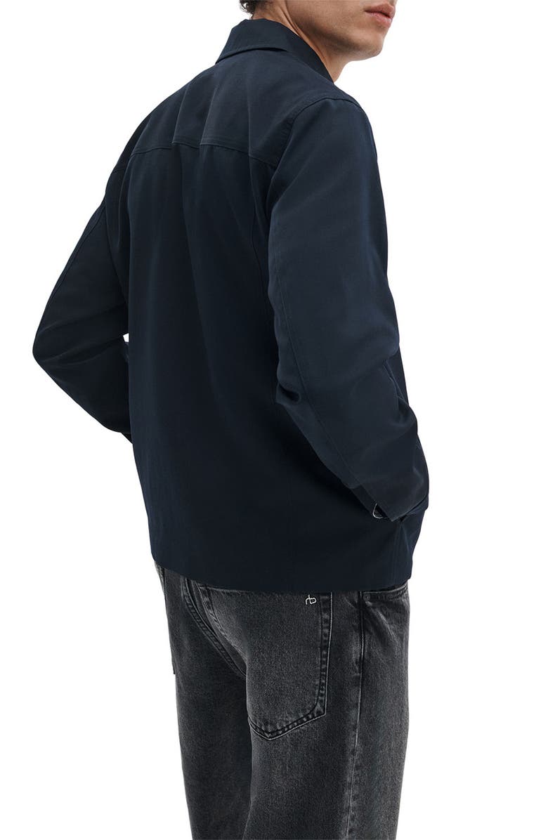 rag & bone Dwight Wool Gabardine Jacket, Alternate, color, Navy