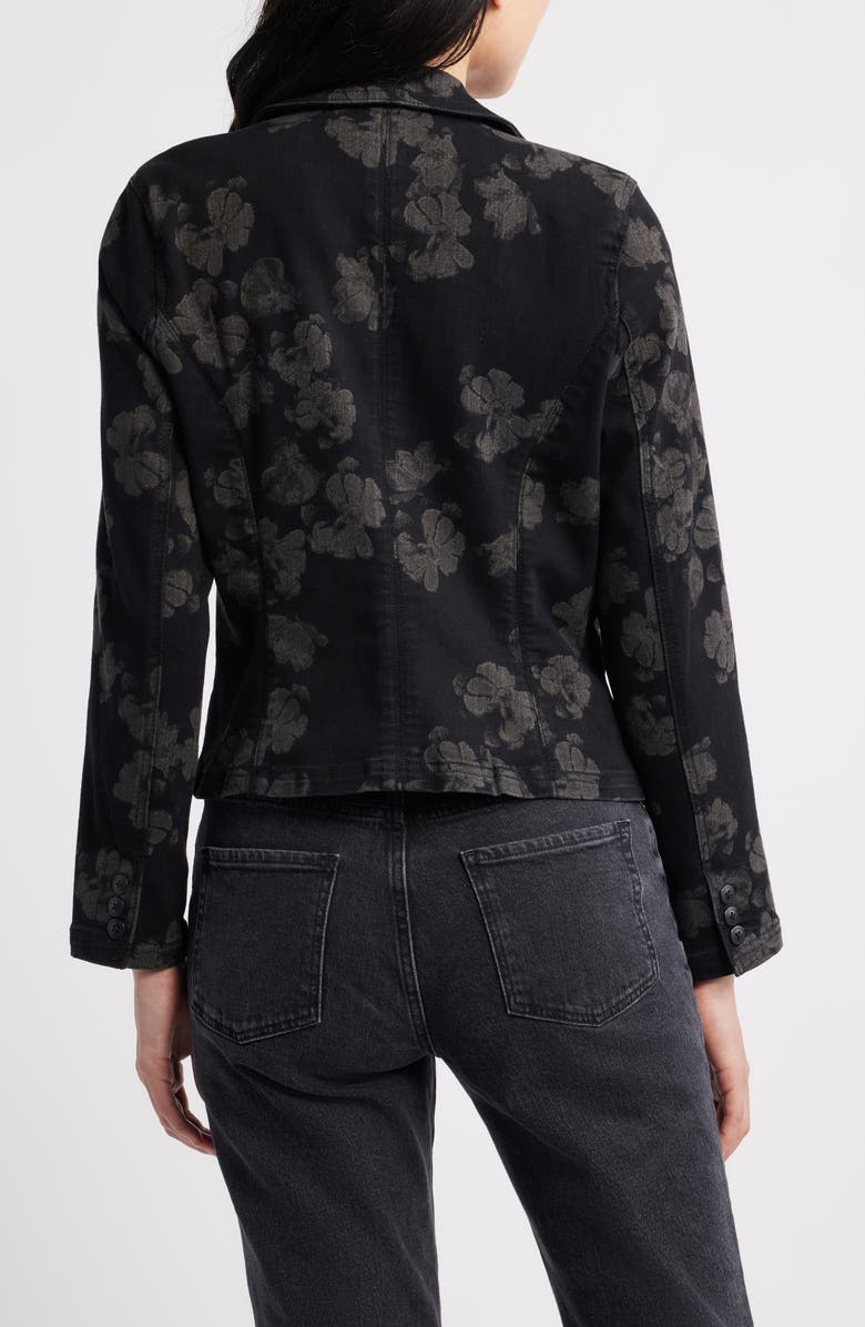 Liverpool Los Angeles Floral Denim Blazer, Alternate, color, All Over Floral
