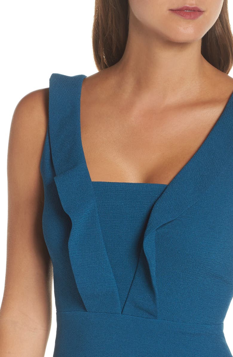 Maggy London Ruffle Neck Dress, Alternate, color, 