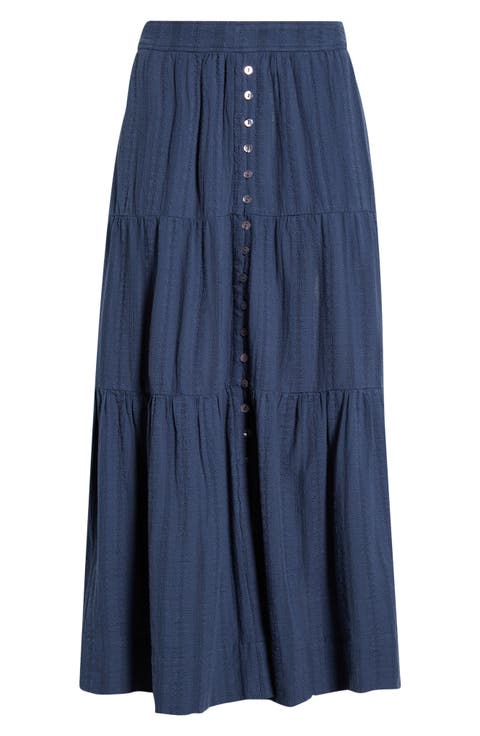 Lana Tiered Cotton Maxi Skirt