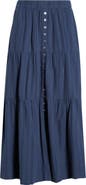 Marine Layer Lana Tiered Cotton Maxi Skirt