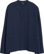 Eileen Fisher Seersucker Shirt Jacket