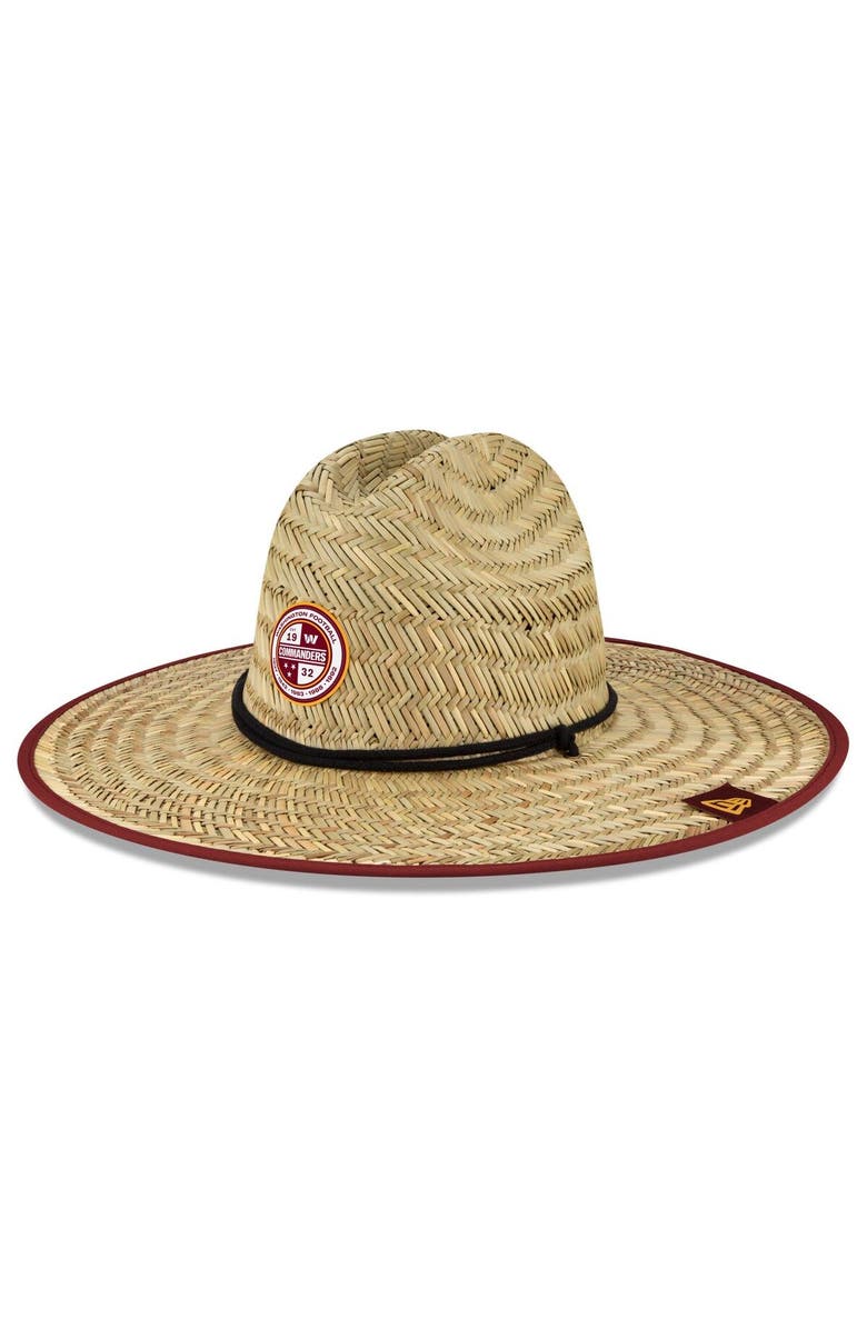 New Era Men's New Era Natural Washington Commanders 2022 NFL Training Camp Official Straw Lifeguard Hat, Main, color,