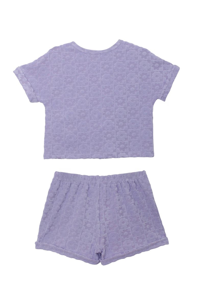 Mabel + Honey Veronica Short Sleeve Two Piece Set, Alternate, color, Purple