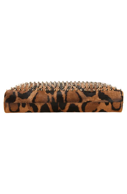 Christian Louboutin Funky Studded Genuine Calf Hair Clutch In Multi
