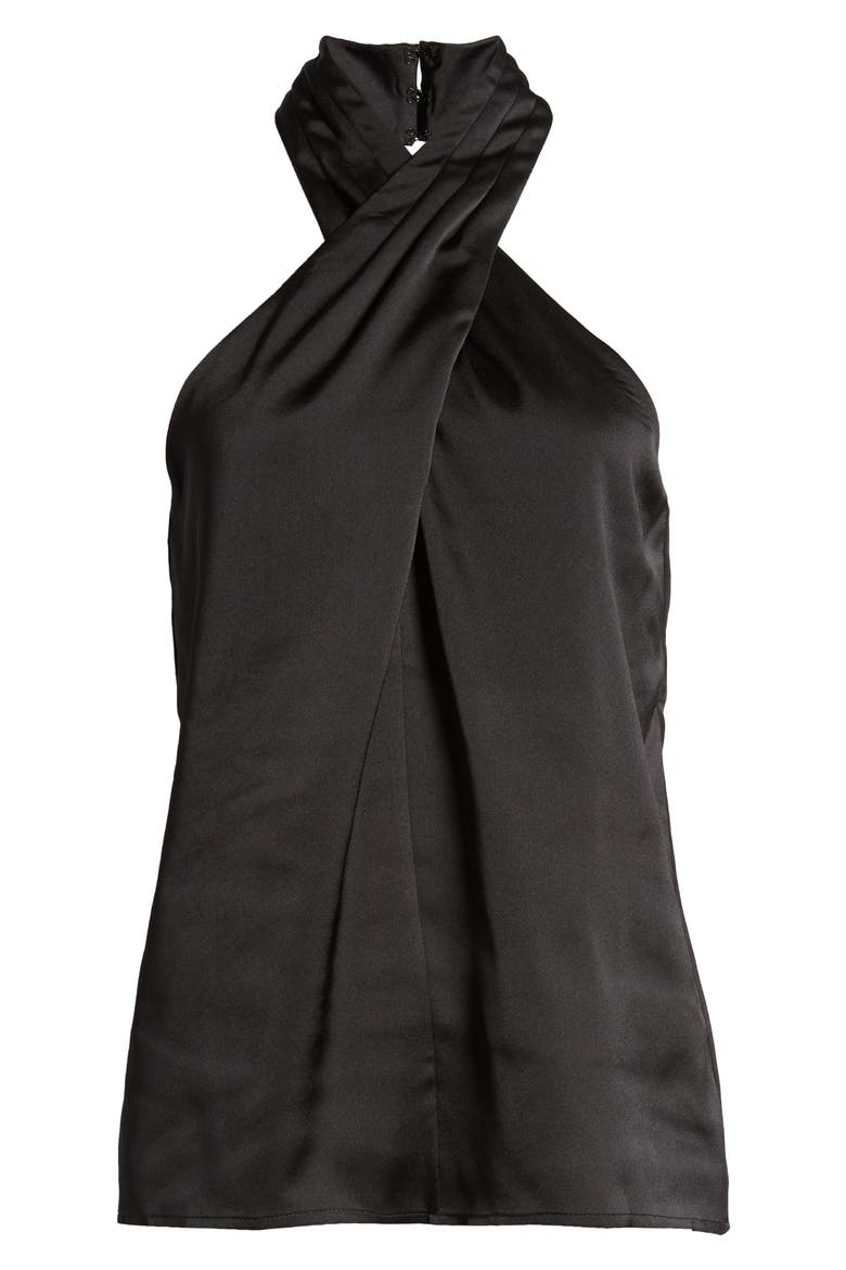 Twist Neck Tank, Alternate, color, BLACK