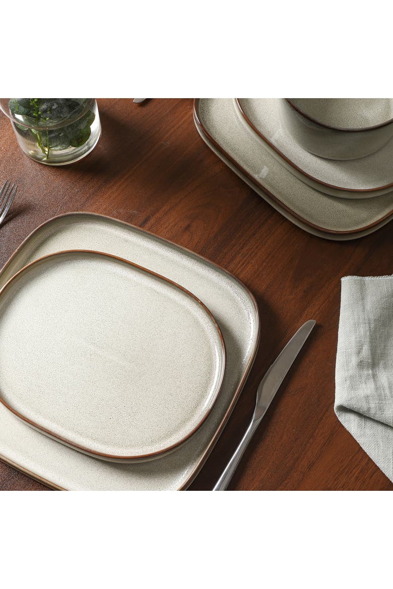 Cairo Stoneware 24-Piece Dinnerware Set, Alternate, color, Grey