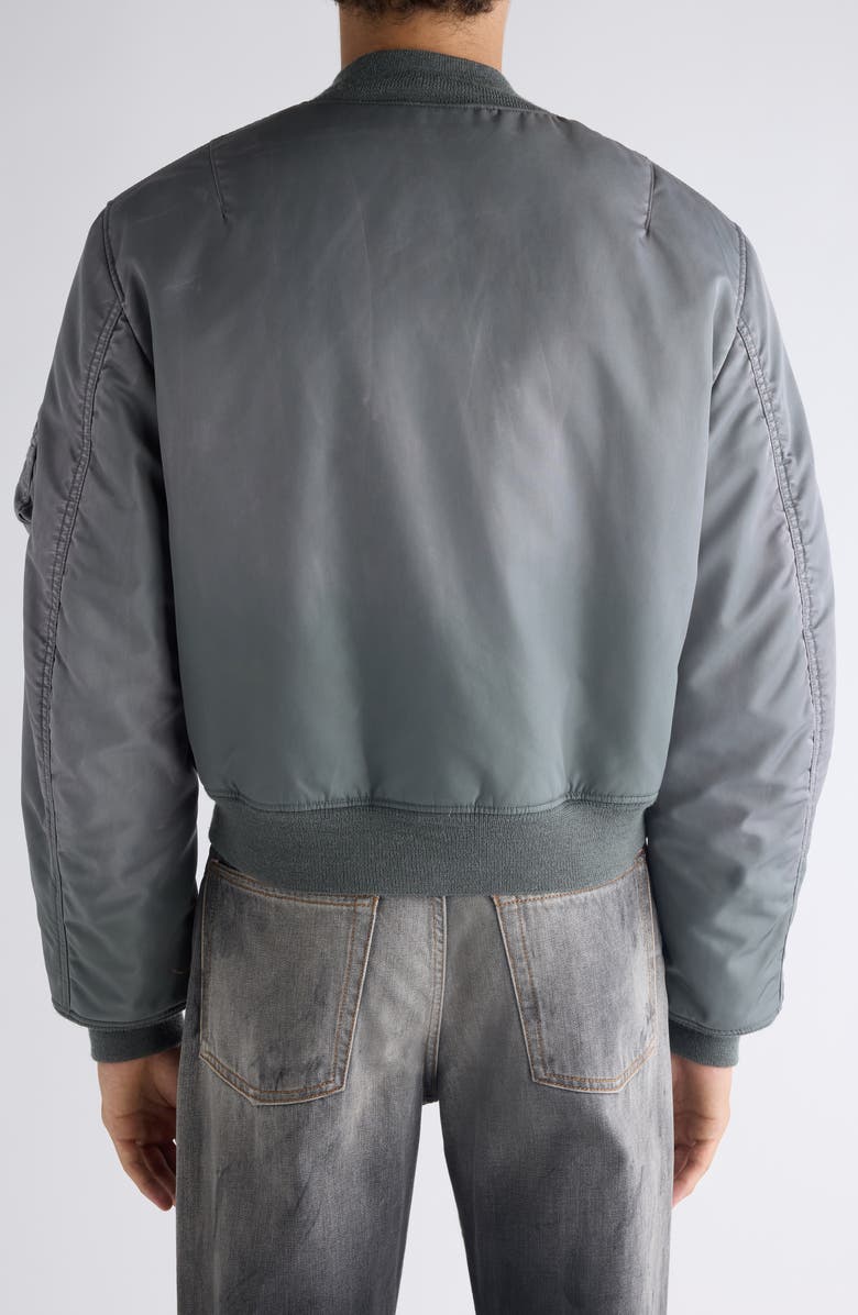 Acne Studios Orby Nylon Twill Bomber Jacket, Alternate, color, Stone Grey