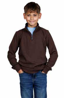 TailorByrd Kids' Knit Quarter-Zip Pullover