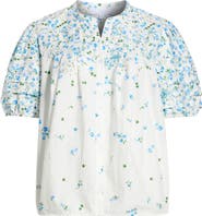 SUGARLIPS Miley Floral Court Button Up Shirt