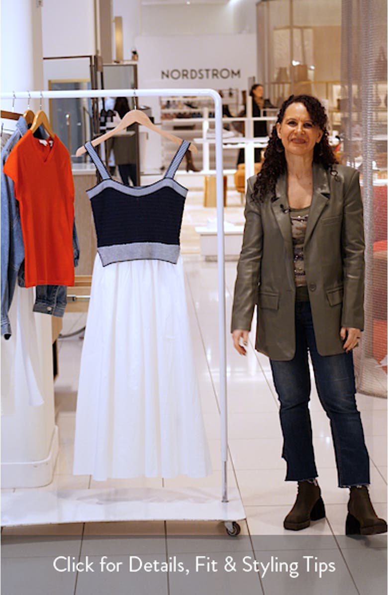 Crochet Top Mixed Media Midi Dress, sales video thumbnail