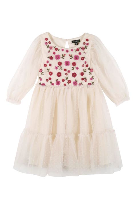 Kids' Floral Embroidered Dress (Little Kid)