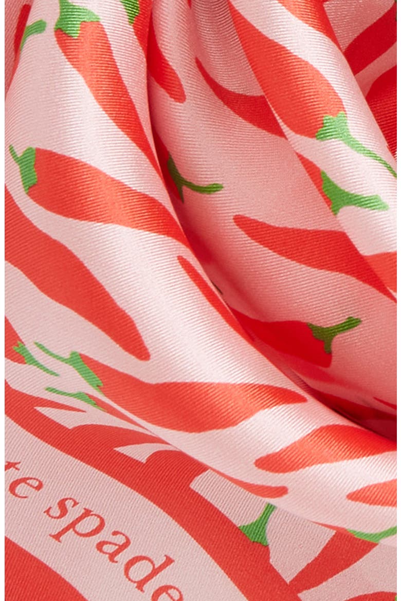 peppers silk square scarf, Alternate, color, PALE CARNATION