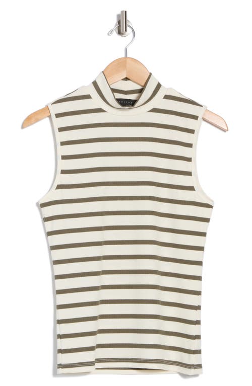 Sanctuary Essential Sleeveless Mock Neck Knit Top In Milk Willow
