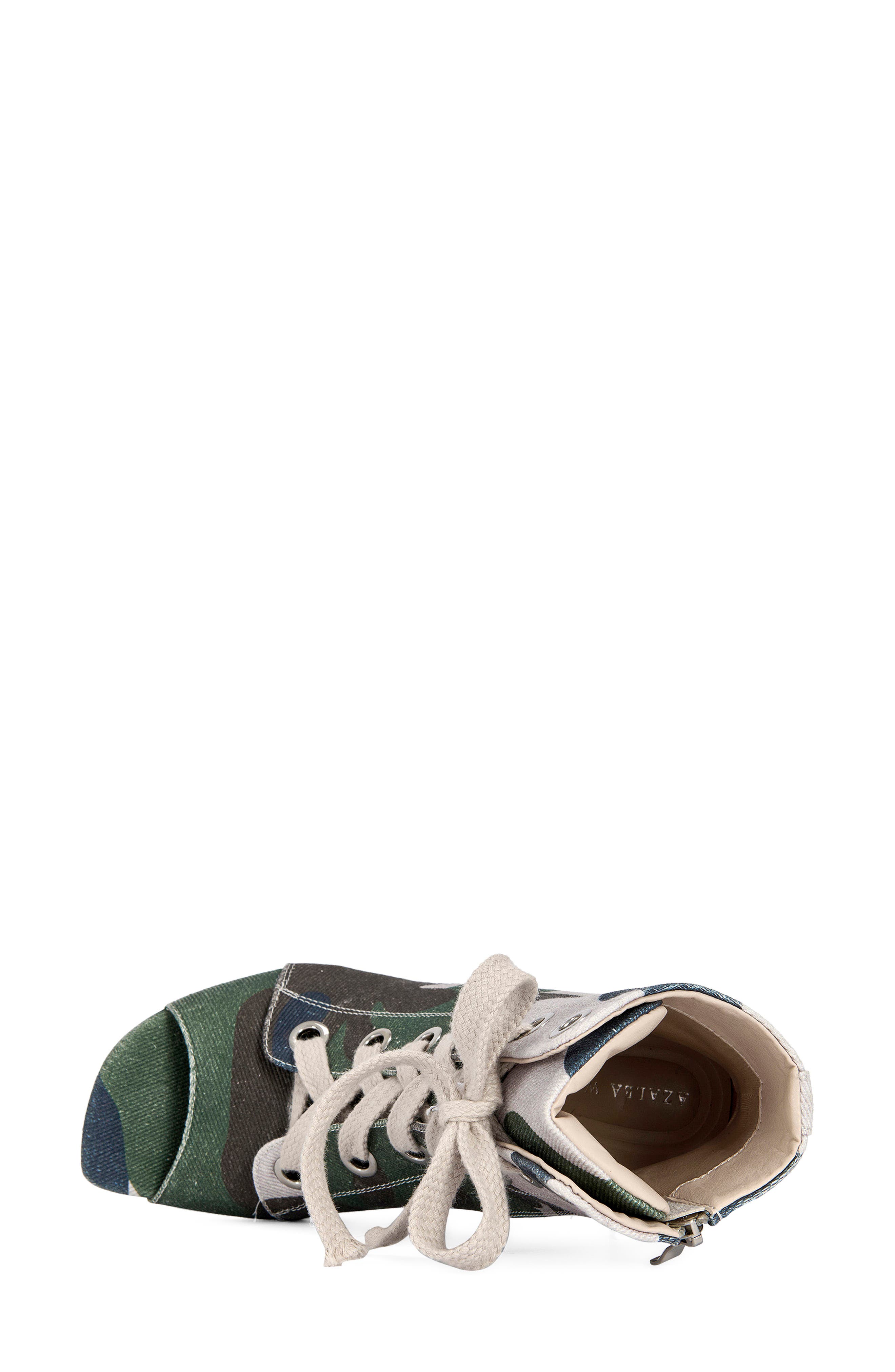 AZALEA WANG Rooftop Peep Toe Bootie, Alternate, color, Camo