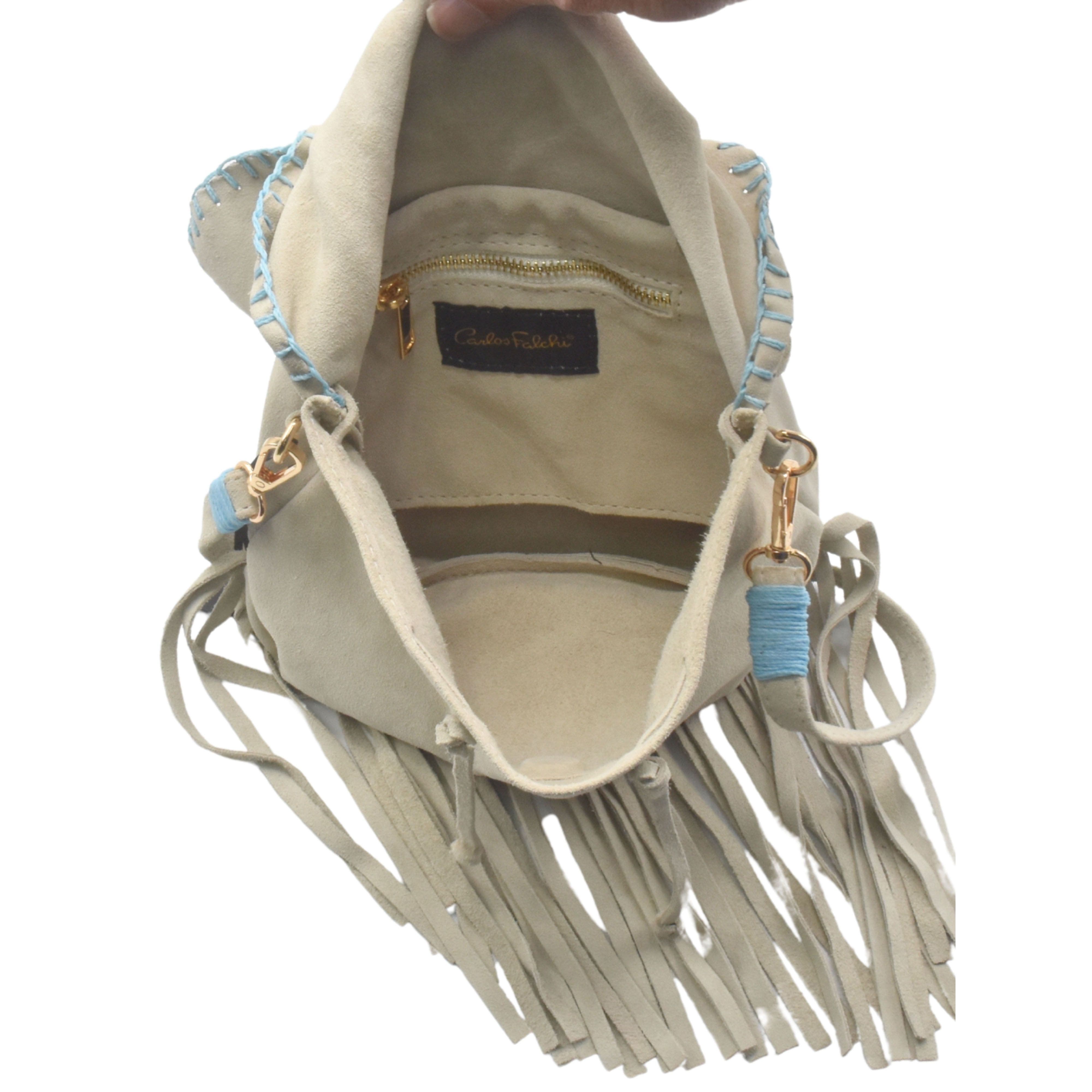 Fringe Butterfly Suede Bag, Alternate, color, Sand