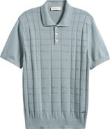 Bugatchi Textured Grid Polo Sweater